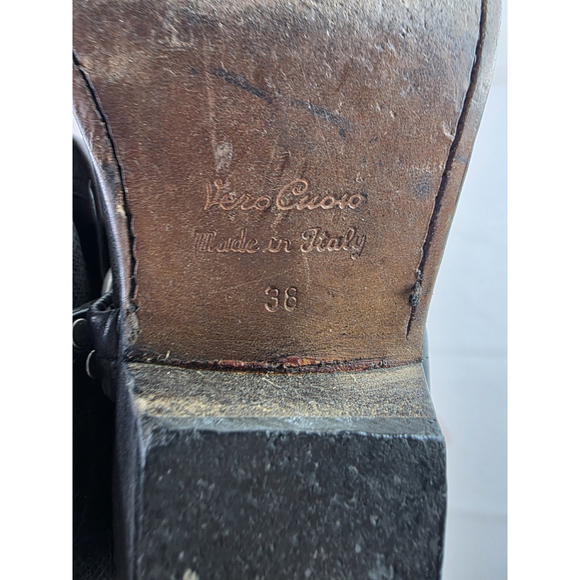 Golden Goose GGDB Black Leather Biker Harness Boots Women's Size 8 - Picture 8 of 10